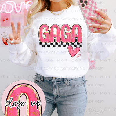 Gaga in Pink DTF Transfer