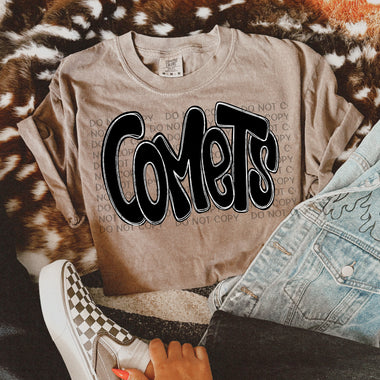 Funky Doodle Mascot Comets DTF Transfer