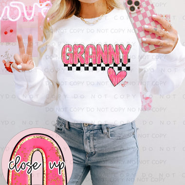 Granny in Pink DTF Transfer