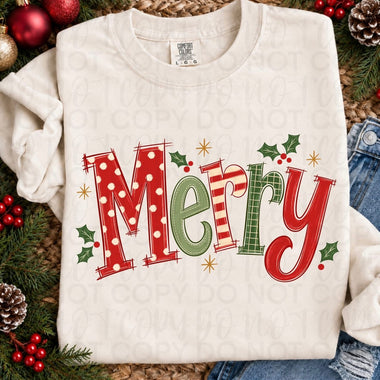 Whimsical Merry DTF Transfer (UAC-SD)