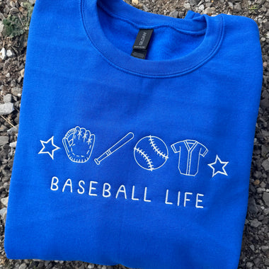 Baseball Life Wholesale Embroidered Sweatshirt