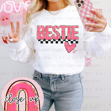 Bestie in Pink DTF Transfer
