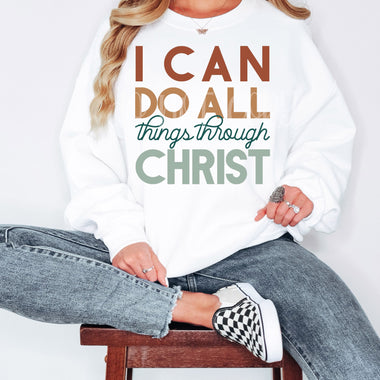 I can do all things Screen Print High Heat Transfer U28