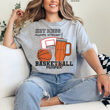 Stressed Basketball Mama Screen Print Transfer W90