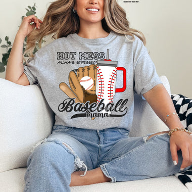 Stressed Baseball Mama Screen Print Transfer W22