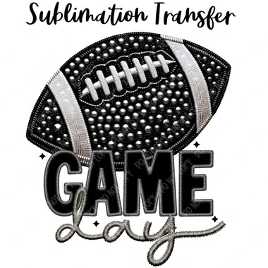 Game Day Rhinestone Ball Sublimation Transfer