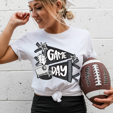 Game Day Band Black DTF Transfer (CS)