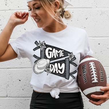 Game Day Color Dance Black DTF Transfer (CS)