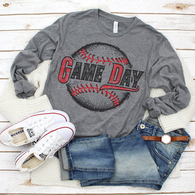 Game Day Baseball Black DTF Transfer