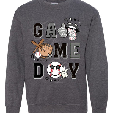 GameDay Black Baseball DTF Transfer