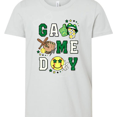 GameDay Green Softball DTF Transfer