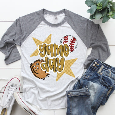 Gameday Baseball Vegas Gold DTF Transfer