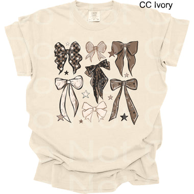 Grunge Brown Bows DTF Transfer (SCD)