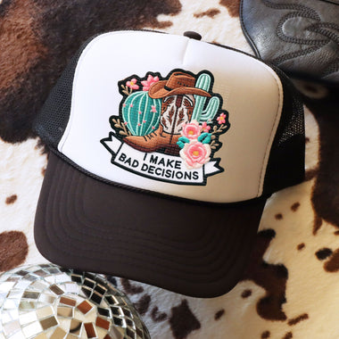 I Make Bad Decisions FAUX Patch DTF Transfer