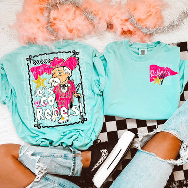 Glam Mascot REBELS Front and Back DTF Transfer