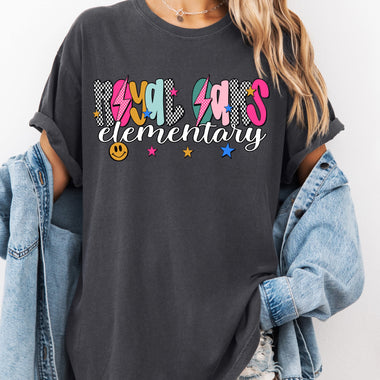 Royal Oaks Elementary Mix Print Preppy Mascot DTF Transfer