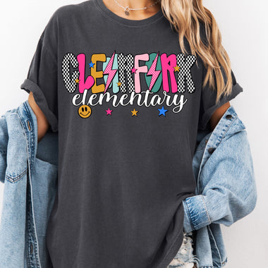 Clearfork Elementary Mix Print Preppy Mascot DTF Transfer