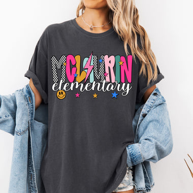 McLaurin Elementary Mix Print Preppy Mascot DTF Transfer