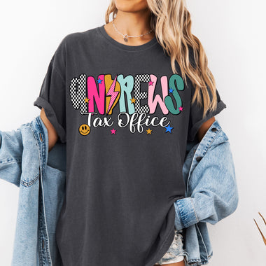 Andrews Tax Office Mix Print Preppy Mascot DTF Transfer