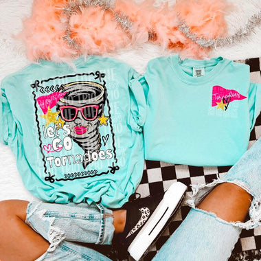 Glam Mascot TORNADOES Front and Back DTF Transfer