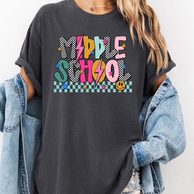 Middle School Mix Print Preppy Mascot DTF Transfer