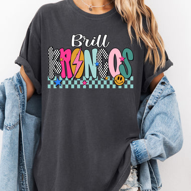 Brill Broncos Mix Print Preppy Mascot DTF Transfer