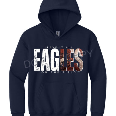 EAGLES Football WHITE Leave It All On The Field DTF Transfer (E)