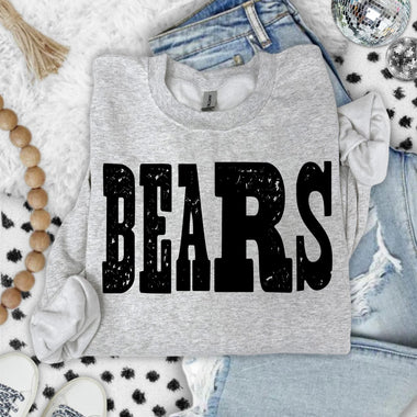 Bears Mixed Up Font DTF Transfer
