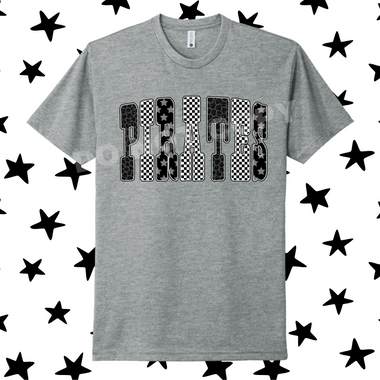 Pirates with Leopard Check Stars DTF Transfer (E)