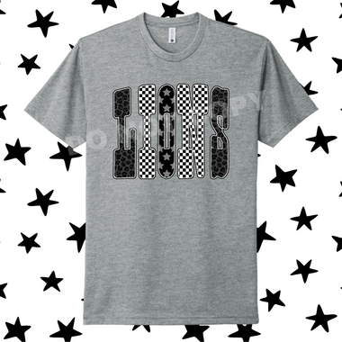 Lions with Leopard Check Stars DTF Transfer (E)