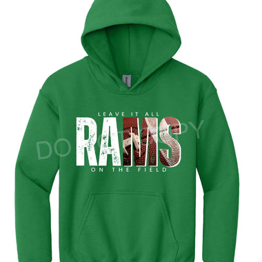 Rams Football WHITE Leave it all on the Field DTF Transfer (E)