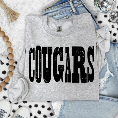Cougars Mixed Up Font DTF Transfer (S&G)