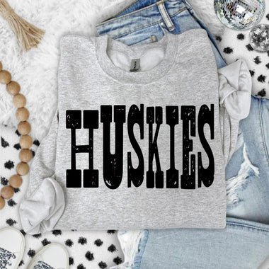 Huskies Mixed Up Font DTF Transfer (S&G)