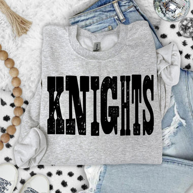 Knights Mixed Up Font DTF Transfer (S&G)