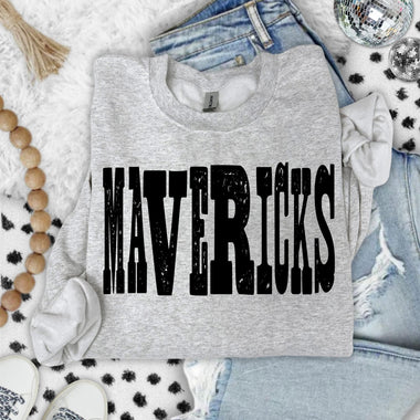 Mavericks Mixed Up Font DTF Transfer (S&G)