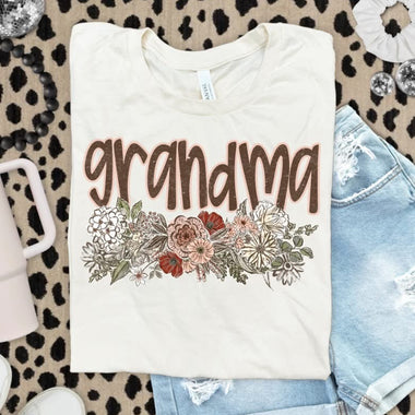 Vintage Floral Names Grandma DTF Transfer (S&G)