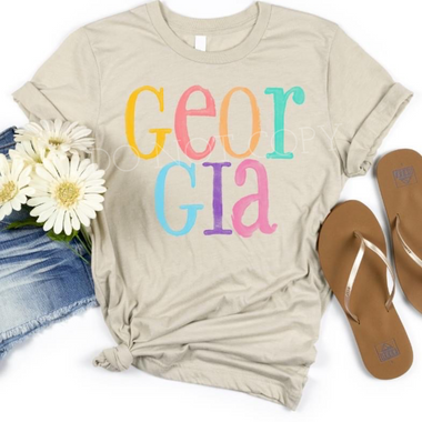 Watercolor States GEORGIA DTF Transfer