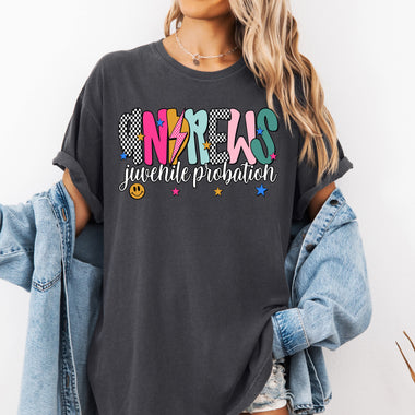 Andrews Juvenile Probation Mix Print Preppy Mascot DTF Transfer