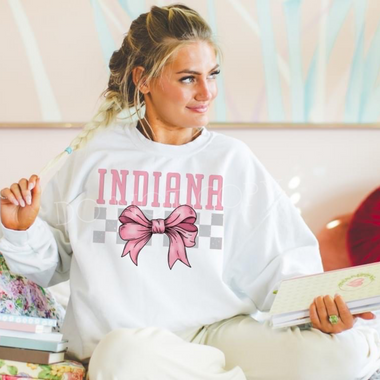 INDIANA Pink Bow DTF Transfer