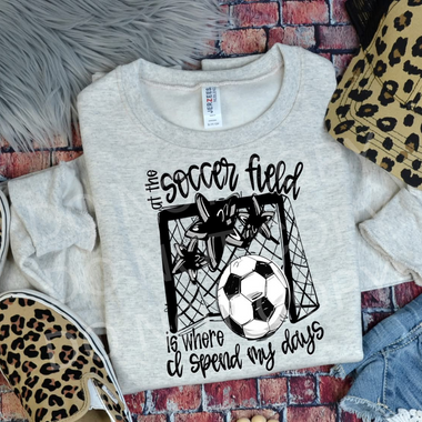 At The Soccer Field BLACK DTF Transfer