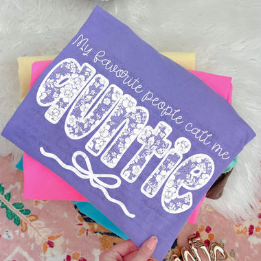 Lace Auntie DTF Transfer (C&Co)