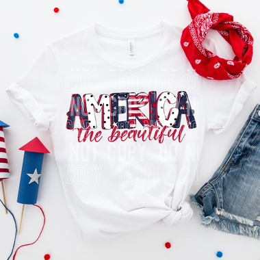 America the Beautiful DTF Transfer (SBB)