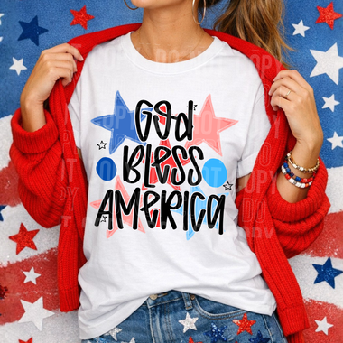 God Bless America DTF Transfer (SBB)