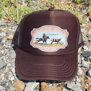 Western Buckle Brown Trucker Hat