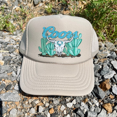 Coor*s Cactus Bull Khaki Trucker Hat