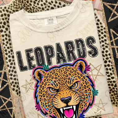 Grunge Varsity Leopards DTF Transfer (KD)