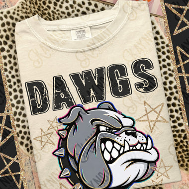 Grunge Varsity Dawgs DTF Transfer (KD)