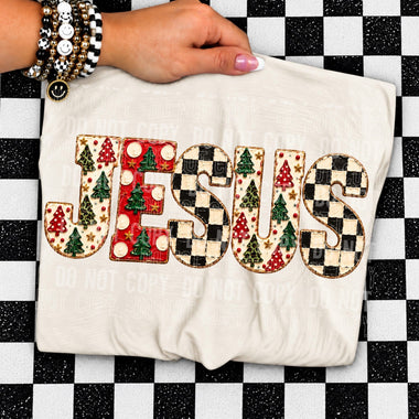 Jesus with Christmas Print DTF Transfer (SSB-OD)