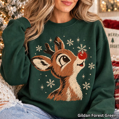 Vintage Reindeer DTF Transfer (UAC-OD)