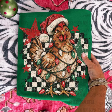 Christmas Chicken DTF Transfer (C&Co-ND)